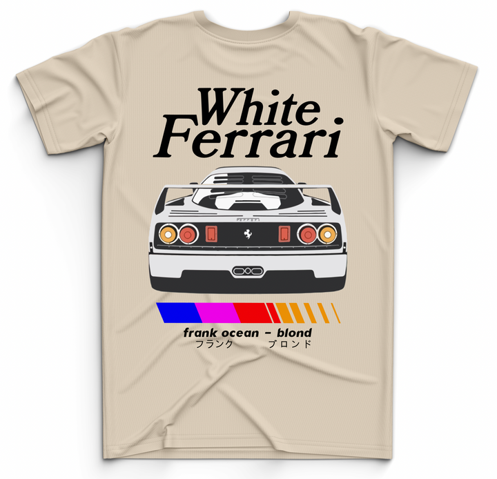 Blonde White Ferrari